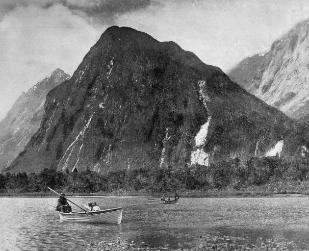 Arthur River, Milford Sound. — Otago Witness, 17.8.1920.    