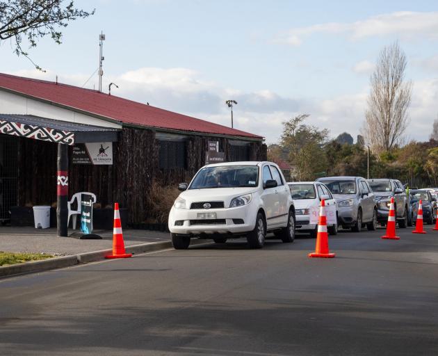 Whānau Ora testing centre on Pages Rd. Photo: Geoff Sloan