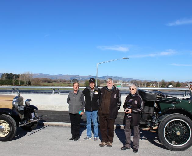 Grimseys Rd residents Dorothy and Jack Porter (left) with Graeme and Kay Shaskey, who were the...