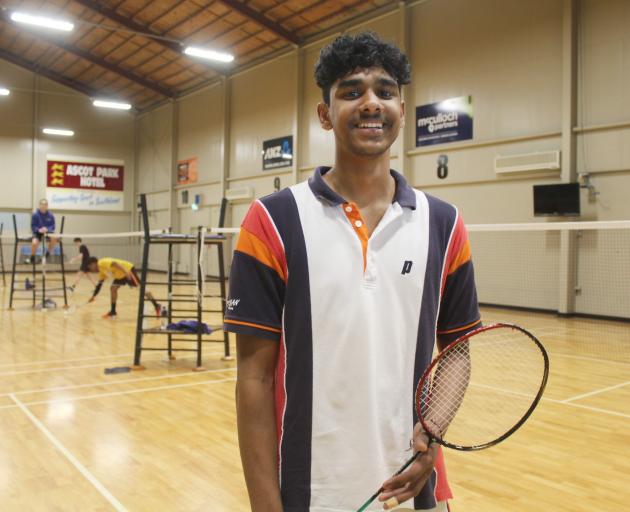 Badminton Southland player Shevin Shedden (15), of Invercargill, who won the U19 boys singles...