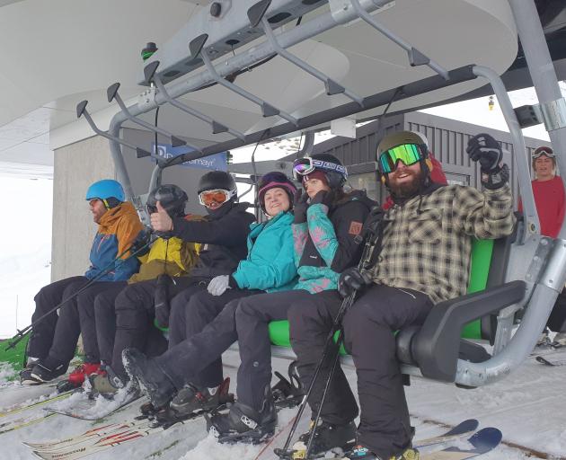 There were smiles and some nervous looks on the opening day of the new Sugar Bowl chairlift at...