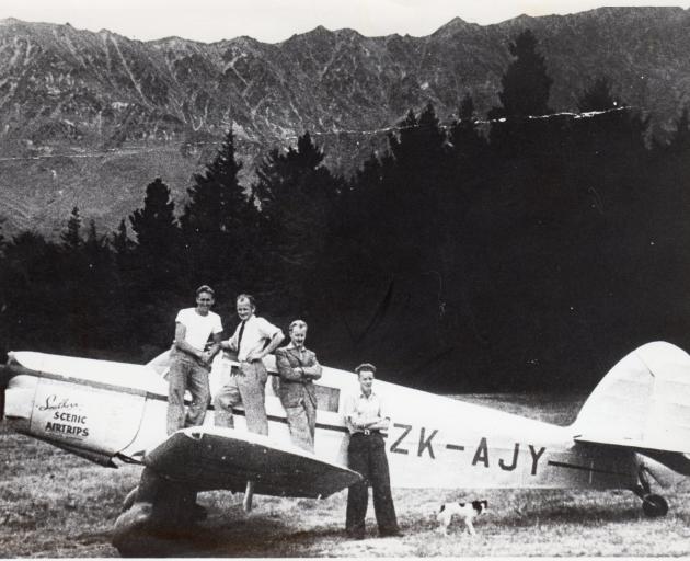 Queenstown pioneer aviators (from left) Barry Topliss, Fred ‘‘Popeye’’ Lucas, Trevor Cheetham and...