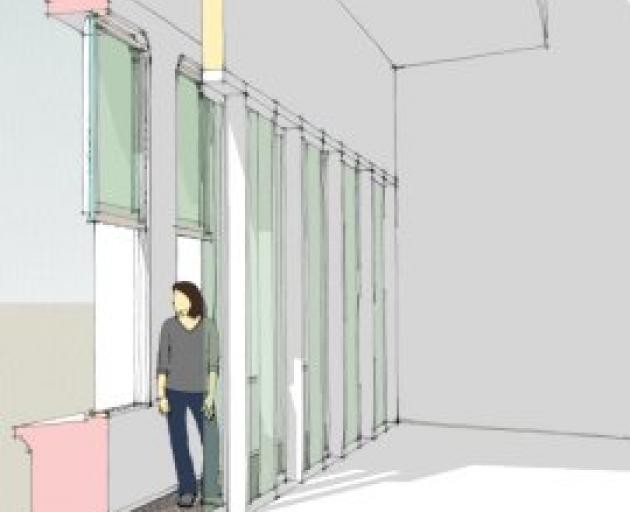 The architect’s sketch of a loggia space - an internal balcony - in apartments in Investment...