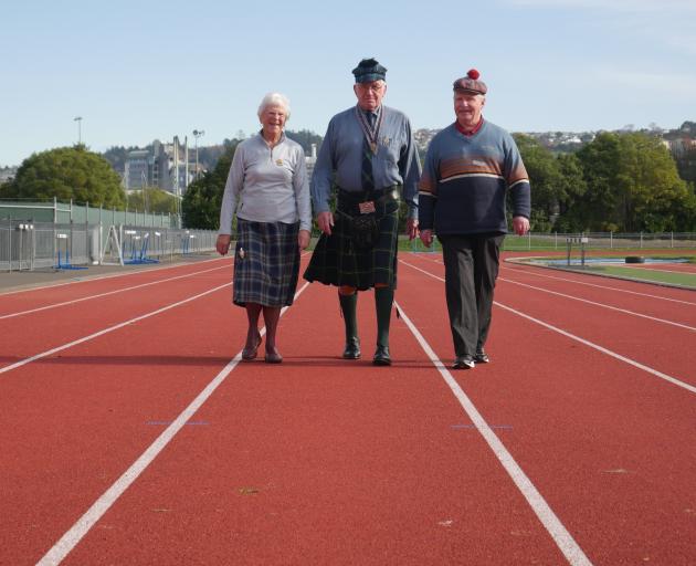 Caledonian Society of Otago members (above from left) life director Annetty Lastovicka, president...
