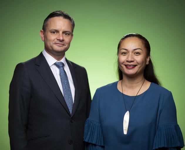 Green Party co-leaders James Shaw and Marama Davidson. PHOTO: GETTY IMAGES