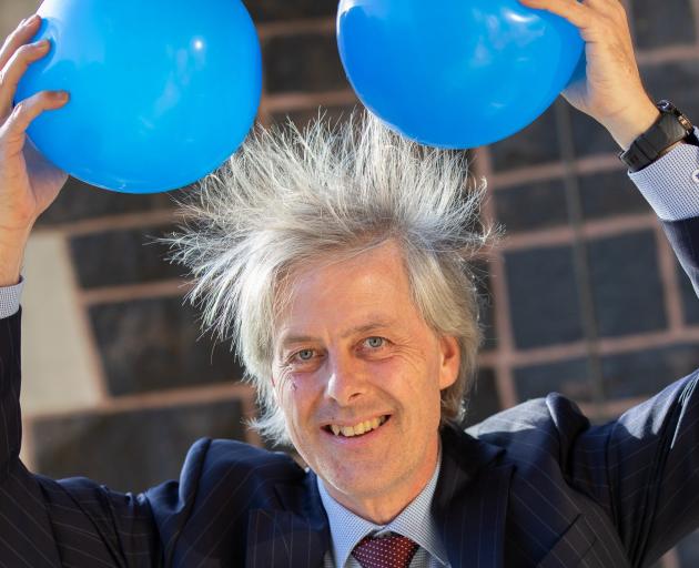 Richard Blaikie, a physicist, may have his work cut out keeping his hair under control. PHOTO:...