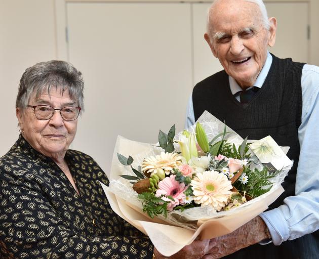 Elisabeth Haggie celebrates her 90th birthday and husband George his 92nd at the Mosgiel RSA on...