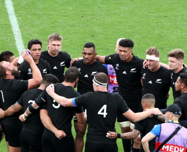 The All Blacks are keeping watch on an oncoming typhoon. Photo: Getty Images