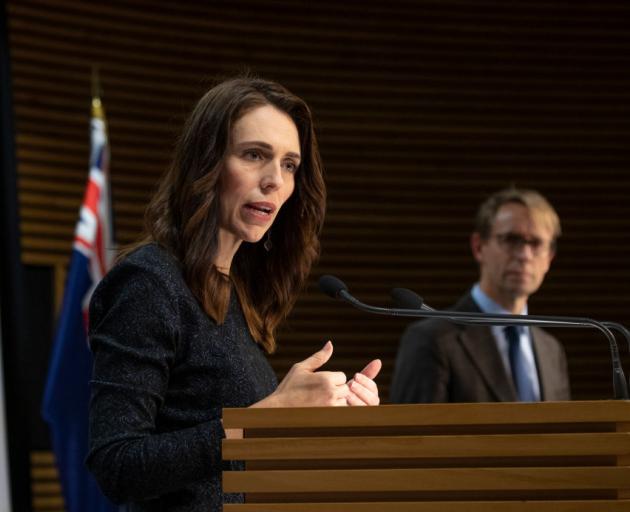 Prime Minister Jacinda Ardern and Ashley Bloomfield are providing today's update. Photo: Getty...