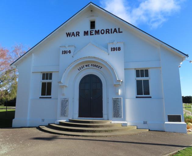 The Mt Somers War Memorial Hall. Photo: Supplied