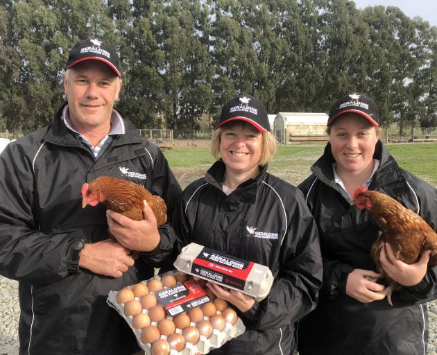 Lindsay, Sharon and Emma Holland were proud of their achievements in the first month of business....