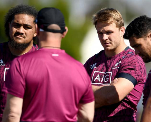 The All Blacks at training in Whakatane yesterday. Photo: Getty Imagesd 