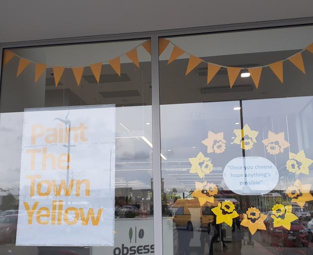 Lincoln New World's display to mark Daffodil Day. Photo: Supplied