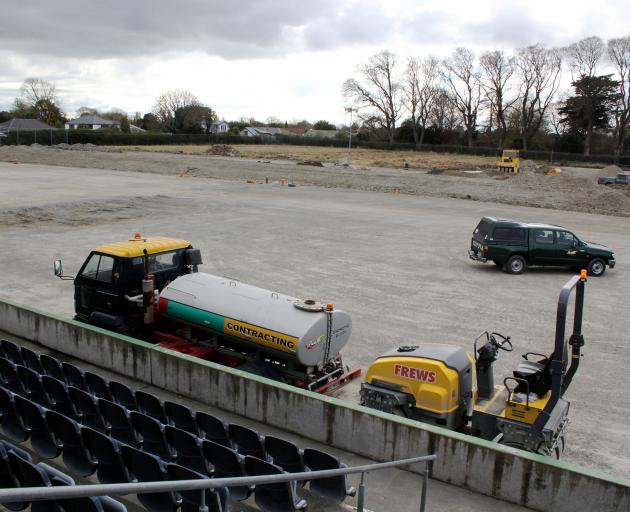 Wilding Park being repaired in 2016. Photo: Geoff Sloan