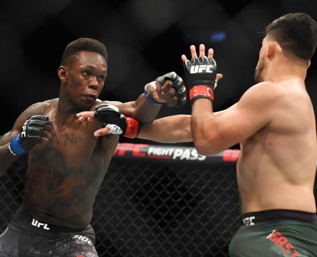 Israel Adesanya during his win over Kevin Gastelum in Atlanta. Photo: Getty Images