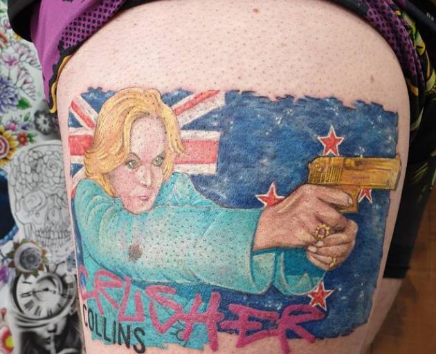 Judith Collins as you've never seen her before. Photo / Dave Mouat