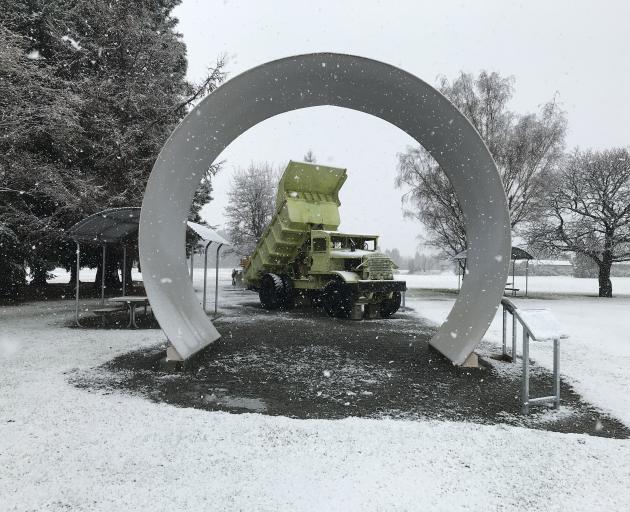 Snow blankets Twizel this morning. Photo:: Gregor Richardson