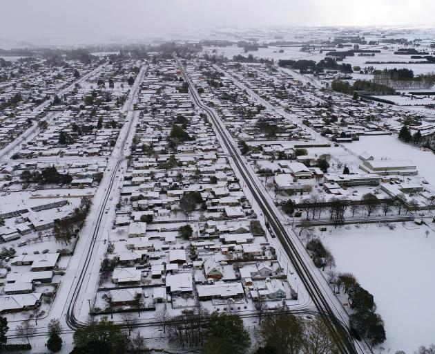 Milton residents woke to the town blanketed in snow. Photo: Stephen Jaquiery
