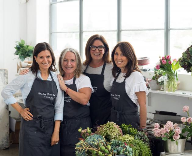 Monday Morning Cooking Club is (from left) Lisa Goldberg, Merelyn Frank Chalmers, Natanya Eskin...