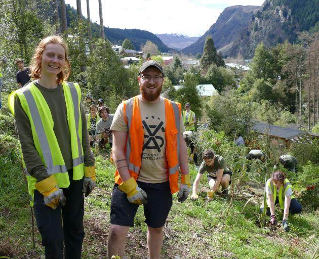 University of Canterbury Student Volunteer Army secretary Jessica Gosling (front left) and events...