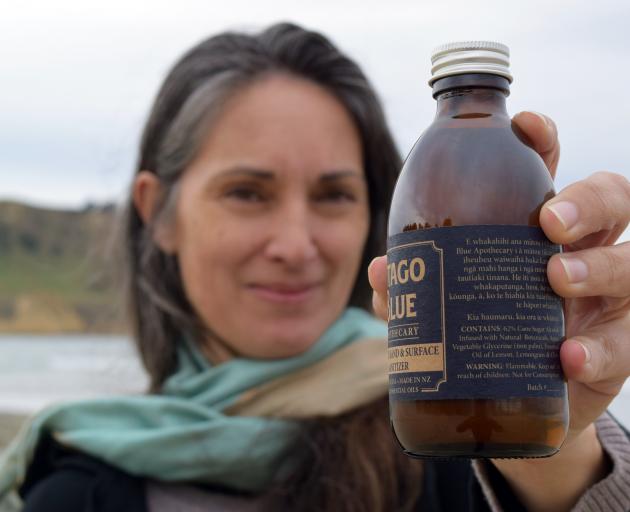 Otago Blue Apothecary owner Elizabeth Ulberg has introduced bilingual labels on her hand...
