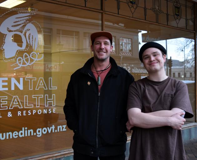 Jonny Waters (left) and Elliot Phillips have organised the art exhibition ‘‘Mental Health’’,...