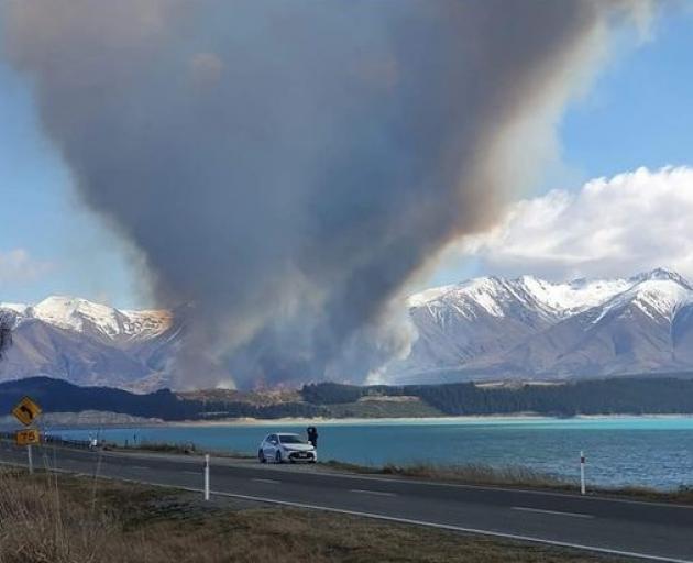 Crews were alerted to the blaze about 11.25am. Photo: Richard Mountain