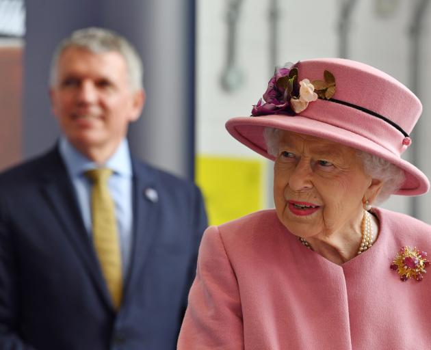 Queen Elizabeth visited the top secret Defence Science and Technology Laboratory, in Porton Down,...