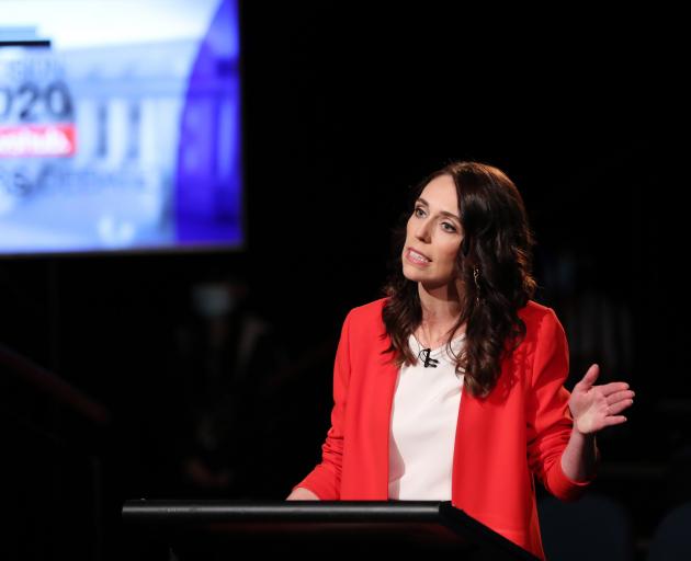 Labour Party leader Jacinda Ardern goes head to head with National Party leader Judith Collins in...