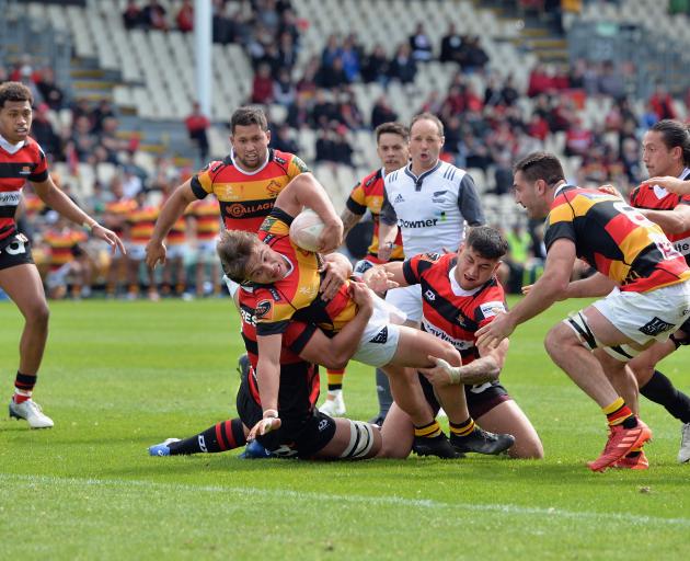 Cortez Ratima of Waikato dives over to score the match-winning try in Christchurch. Photo: Getty...