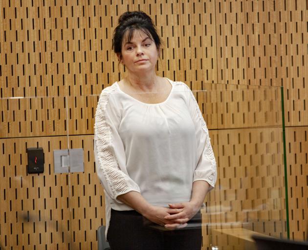 Lisa Larkin appearing in court for sentencing. Photo: Geoff Sloan