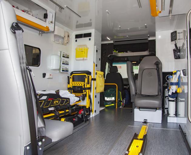 Inside the new St John ambulance. Photo: Geoff Sloan