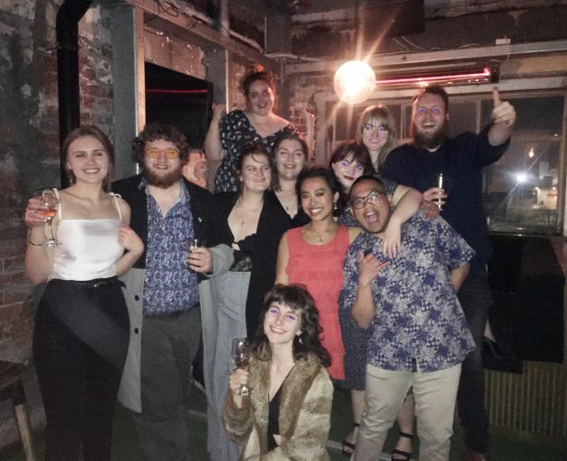 The Critic Te Arohi team celebrates a successful night at the Aotearoa Student Press Awards in...