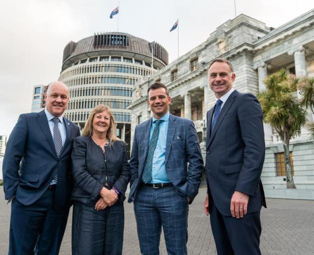 New National MPs (from left) Christopher Luxon (Botany), Penny Simmonds (Invercargill), Joseph...