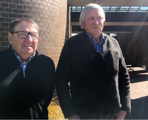 Southern farmers Bryce McKenzie (left) and Laurie Paterson told Environment Southland councillors...