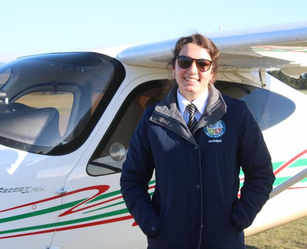 New Zealand Airline Academy instructor Ellie McIlraith is right at home in the Tecnum P-208....