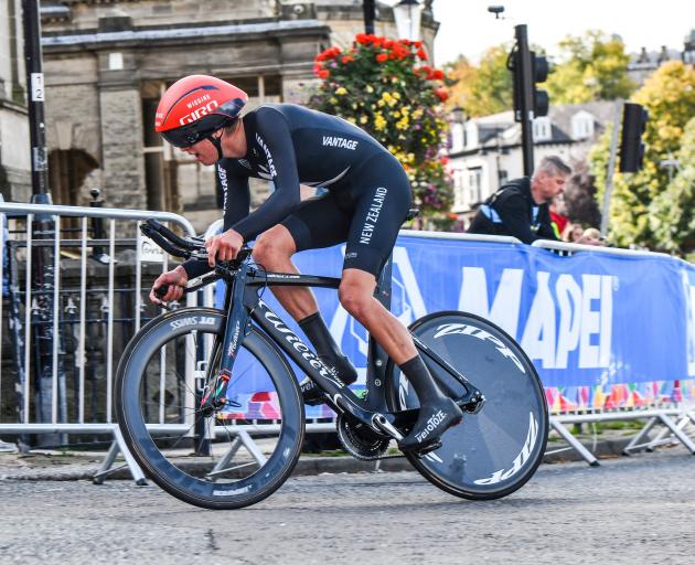 Reuben Thompson in action at the UCI Road World Championships in 2019. PHOTO: ROBERT JONES