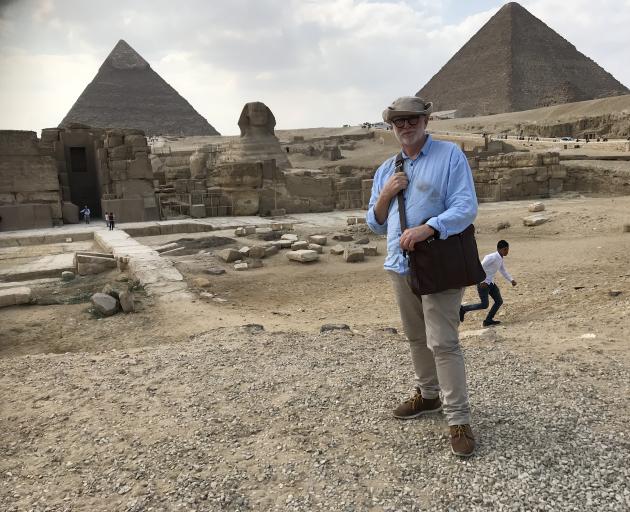 Author Tom Scott during a visit to Egypt to research his book Searching for Charlie: In Pursuit...
