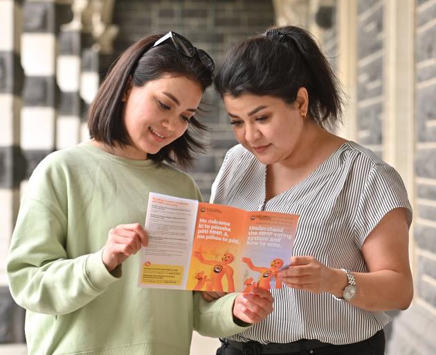 Sisters Mansoureh (left) and Somayah Sadeghi are preparing to vote for the first time in their...