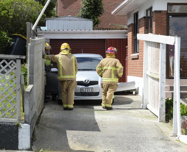 Firefighters were called to this Dunedin house in Gloucester St,  Anderson's Bay, after winds...