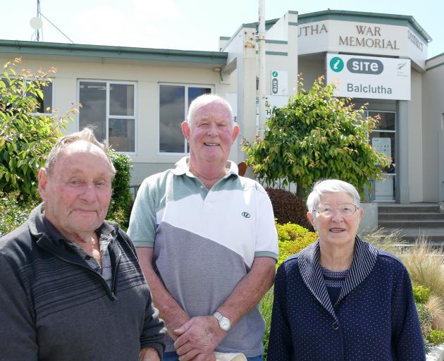 Balclutha residents (from left) Garth Carter, Jack Hoekstra and Barbara Carter say they are among...