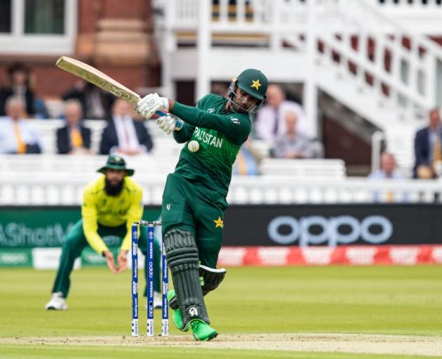 Fakhar Zaman in action at the 2019 Cricket World Cup in England. Photo: Getty Images