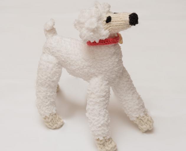A poodle she she has knitted. Photo: Supplied
