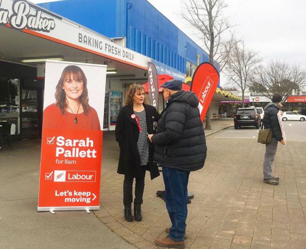 Sarah Pallett on the campaign trail. Photo: Supplied