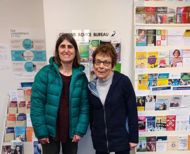 Citizens Advice Bureau Dunedin volunteer Rachel Hurd (left) and chairwoman Robin Davidson. PHOTO:...