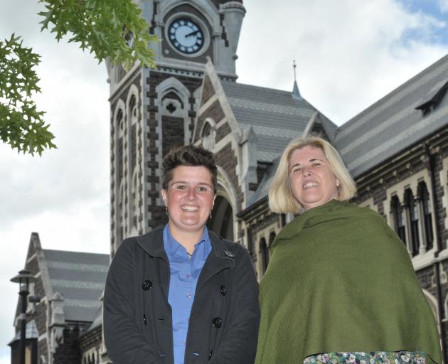 Otago University Students' Association new supervisor of the year Alana Alexander (left) and...