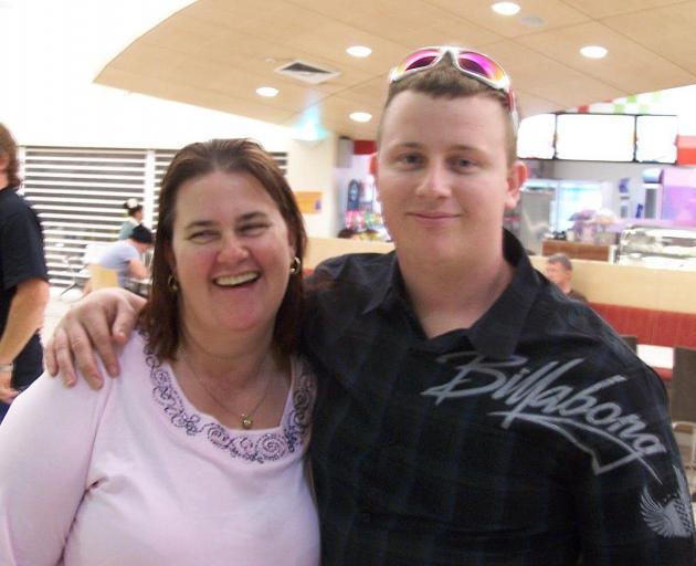 The last time Jo Ufer saw her son, Joshua, before he flew to New Zealand. PHOTO: SUPPLIED