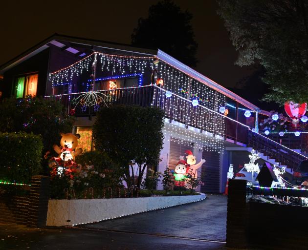 A Glenross St house is decked out in lights. PHOTOS: ODT FILES