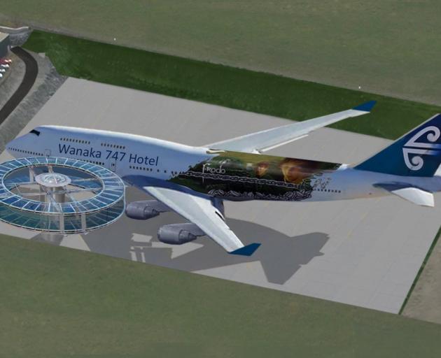 An artist’s impression of how a former Air New Zealand Boeing 747 might appear as a hotel at...