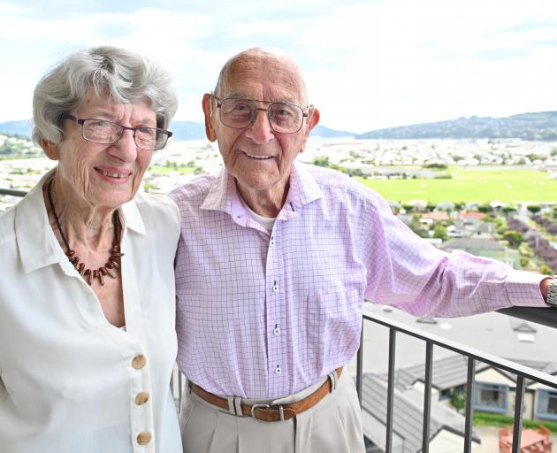 Alan Richards, pictured with wife Jill (86), turns 100 today. PHOTO: LINDA ROBERTSON